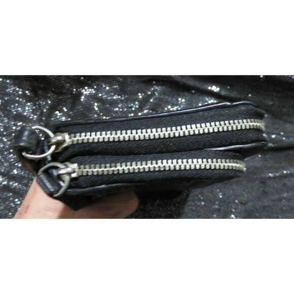 Coach Black Pebbled Leather Double Zip Around Accordion Continental Long Wallet - Picture 4 of 11